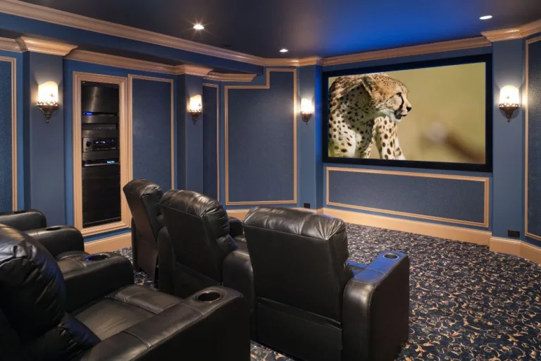 home theatre after basement renovation
